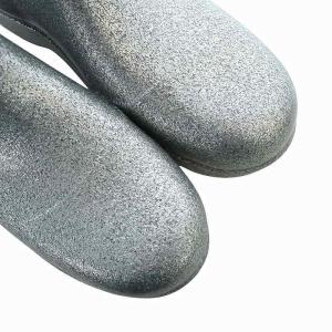 BOTTEGA VENETA パドルブーツ ラメ シルバー色