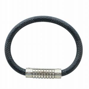 ブレスレット ディジット ダミエ グラフィット M6626E アクセサリー バングル PVC ロゴ 黒