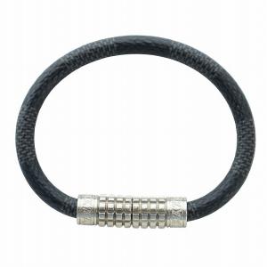LOUIS VUITTON ブレスレット ディジット ダミエ グラフィット M6626E アクセサリー バングル PVC ロゴ 黒