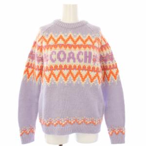 フェア アイル スキー セーター ニット アルパカ混  長袖 ラベンダー /TK