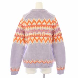 COACH フェア アイル スキー セーター ニット アルパカ混  長袖 ラベンダー /TK