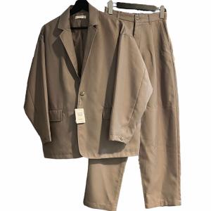 リネンタッチ ショートスリーブジャケット パンツ セットアップ