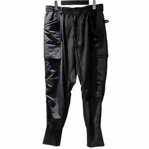 ナイロンリップストップ ユーティリティ イージー カーゴパンツ L ブラック HN4325