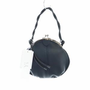 ハンドバッグ ショルダー 2WAY レザー がま口 ネイビー YD-A06-713-2
