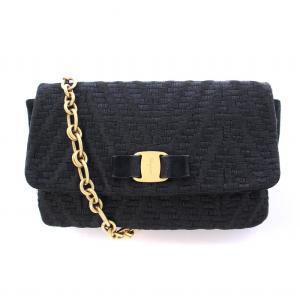 ヴァラリボン ショルダーバッグ チェーン ブラック