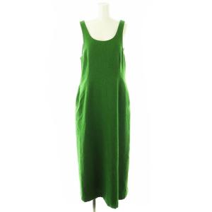 WOOL CASHMERE LIGHT TWEED DRESS ワンピース ロング 1 グリーン A22AD04CT