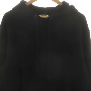 AURALEE A24APSMOOTH SOFT SWEAT P O PARKAパーカー プルオーバー 裏起毛 4 黒
