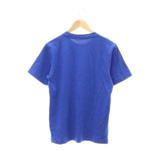 MARNI Tシャツ カットソー 半袖 ロゴ刺繍 クルーネック 46 青 ブルー /ES OS SH
