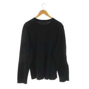 lucien pellat finet スパンコールスカルカットソー Tシャツ 長袖 XXL 黒 ブラック ゴールド色 /MI OS