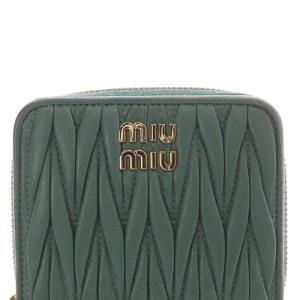 miumiu マテラッセレザー 二つ折り財布 グリーン 5ML5222FPP
