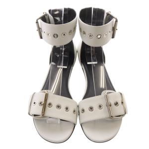 BALENCIAGA フラット ベルト サンダル ストラップ 36 白 ホワイト 579475 /SR20
