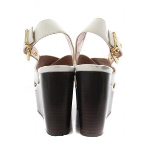 MARNI サンダル ストラップ プラットフォーム 厚底 レザー 37 24.0cm 白 ホワイト /DK PN