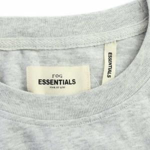FOG ESSENTIALS Tシャツ 長袖 ロンT クルーネック バックプリント ロゴ S ヘザーグレー 杢グレー /MW GY18