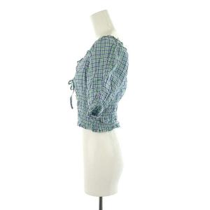 HYSTERIC GLAMOUR ヒステリックグラマー 24SS RAINBOW PANDA刺繍 シャーリングブラウ