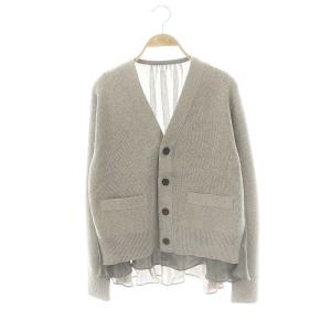 Chalk Stripe Wool Knit Cardigan 3 グレー