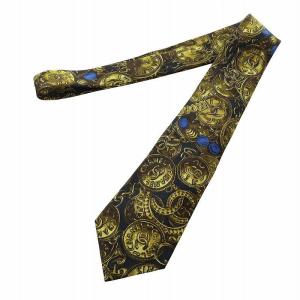 CHANEL ネクタイ ワイドタイ 総柄 ロゴ ココマーク 絹 シルク 黄 イエロー GY01 /MQ