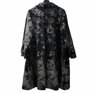 BLACK COMME des GARCONS ペンキラバープリントベロアPコート XS ブラック 1B-C003