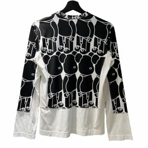 COMME des GARCONS × MEDICOM TOY 21SS ベアブリック 長袖Tシャツ ロンT カットソー XS ブラック ホワイト