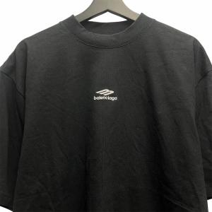 BALENCIAGA ロゴ刺繍Tシャツ S ブラック 802038 TMVA5