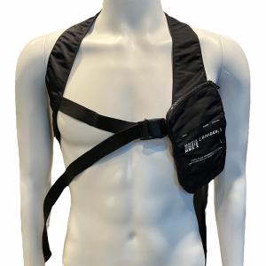 JULIUS 19AW ホールスターベスト ボディバッグ プリント 黒 ブラック