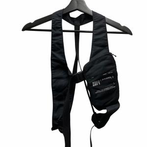 JULIUS 19AW ホールスターベスト ボディバッグ プリント 黒 ブラック