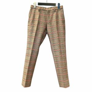 チェックパンツ 千鳥格子 46 ブラウン