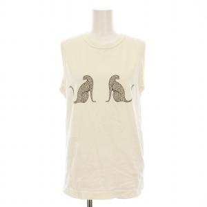 MEDI WHITE TWIN CHEETAH TANK タンクトップ チーター ノースリーブ カットソー