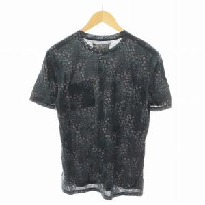 Maison Margiela 14 15SS Tシャツ カットソー 半袖 総柄 コットン 44 黒 ブラック S30GC0497 /AN11