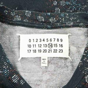 Maison Margiela 14 15SS Tシャツ カットソー 半袖 総柄 コットン 44 黒 ブラック S30GC0497 /AN11