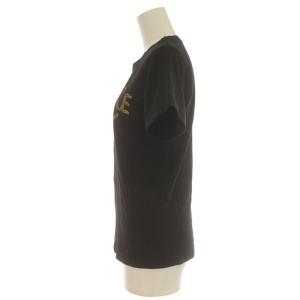 COMME des GARCONS Tシャツ カットソー 半袖 ラメプリント クルーネック 黒 ブラック PN /KW GY99