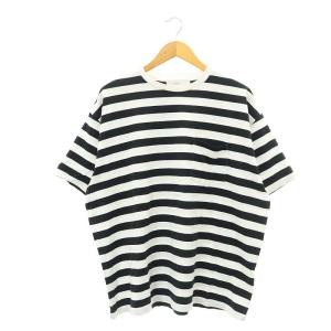Border S/S Pocket Tee Tシャツ カットソー ボーダー 半袖 1 白 黒 ホワイト