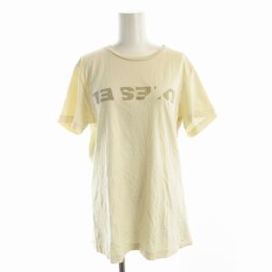 DIESEL Tシャツ カットソー 半袖 ロゴ バックプリント アイボリー 93243 /EE