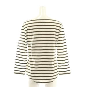 MADISONBLUE 24SS BOAT NECK 3/4 SLEEVE TEE BORDER カットソー ボーダー ロゴ S