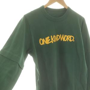 sacai 23SS クルーネックカットソー Tシャツ ロンT 長袖 ロゴ 2 緑 グリーン 黄色 イエロー 23-0467S