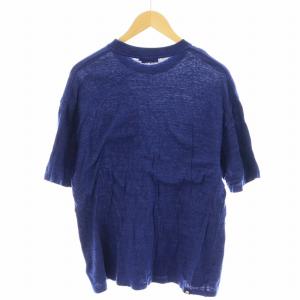 HYSTERIC GLAMOUR Tシャツ カットソー 半袖 クルーネック ガール プリント ロゴ M 紺 ネイビー /AN32