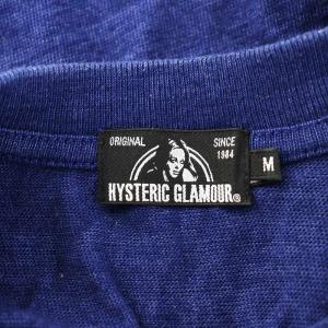 HYSTERIC GLAMOUR Tシャツ カットソー 半袖 クルーネック ガール プリント ロゴ M 紺 ネイビー /AN32