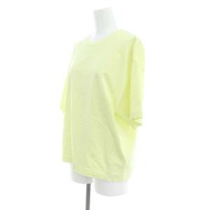 AURALEE オーガニックコットンTシャツ RON HERMAN別注 カットソー 五分袖 クルーネック 1 S 黄 イエロー