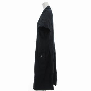 MARC by MARC JACOBS 美品 シャツワンピース 半袖 ミモレ ロング L ブラック /UO
