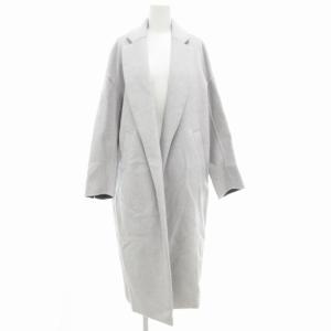 17AW トップリバー チェスターコート ロング ボタンレス 36 ライトグレー 300AA130-0840