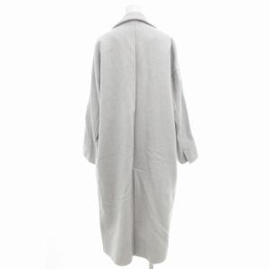 ENFOLD 17AW トップリバー チェスターコート ロング ボタンレス 36 ライトグレー 300AA130-0840