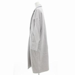 ENFOLD 17AW トップリバー チェスターコート ロング ボタンレス 36 ライトグレー 300AA130-0840