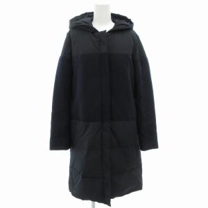 NURVE COMBO PUFFER ダウンコート ロング ジップアップ S 紺 ネイビー 9309614