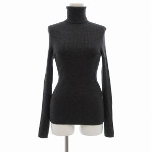 セーター リブニット プルオーバー タートルネック 長袖 2 グレー /UO