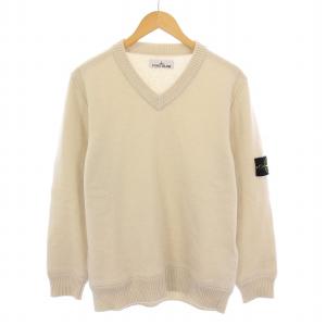 ラムズウールVネックニットレギュラーフィット セーター L ライトグレー 7915533A3