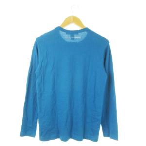 COMME des GARCONS SHIRT FJ-T015 長袖 Tシャツ カットソー ロンT クルーネック コットン ワンポイント ロゴ S 青