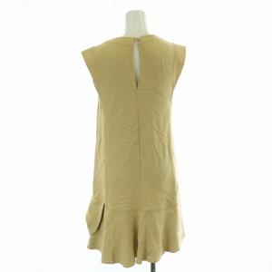 miumiu ワンピース ひざ丈 ノースリーブ リボン 40 M ベージュ クリーム /MW GY19