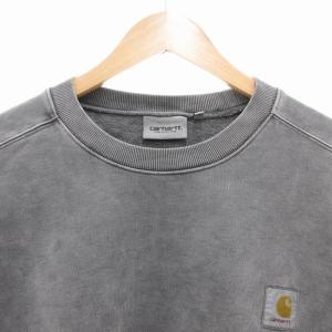 Carhartt ダブリューアイピー WIP トレーナー スウェット プルオーバー 染め加工 ロゴパッチ ワンポイント ロゴ