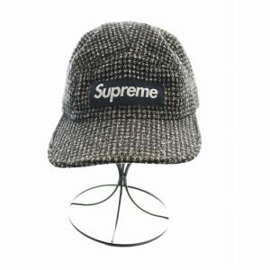 Supreme 17AW Boucle Houndstooth Camp Cap ブラック