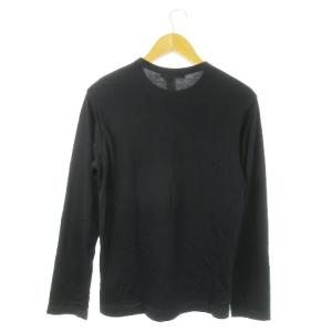 COMME des GARCONS SHIRT CDGT1PL 長袖 Tシャツ カットソー ロンT クルーネック コットン 無地 S 黒 ブラック /AO15