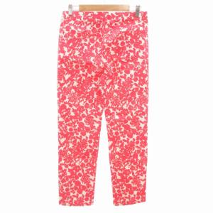 DoCLASSE Do CLASSE 美品 イージーパンツ ストレート ストレッチ 花柄 13 ピンク 白 ホワイト /GV